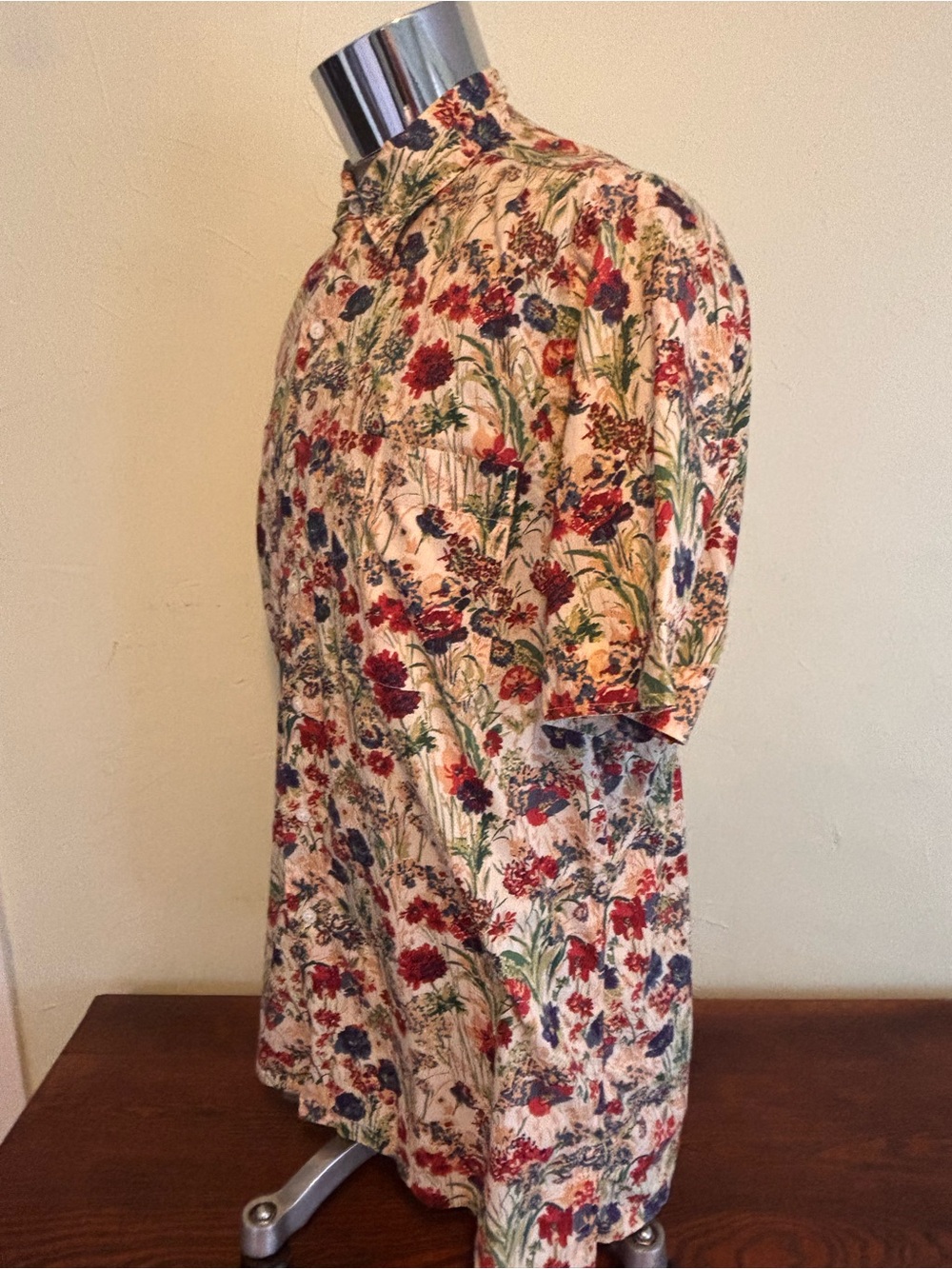 Men's Maus & Hoffman Fabric By Liberty Floral Button-Up Shirt - Picture 3 of 4